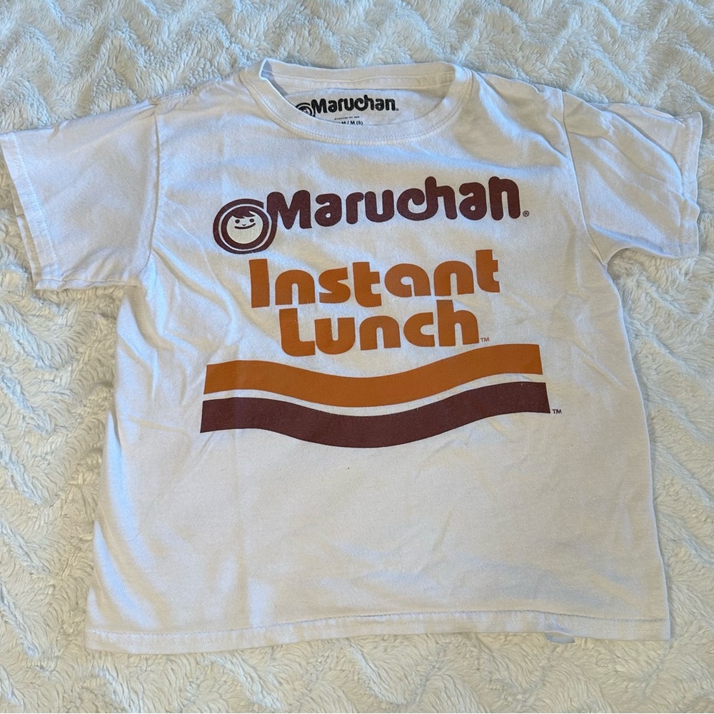 🆕 Maruchan Instant Lunch Kids White T-Shirt Youth Size Medium (8)